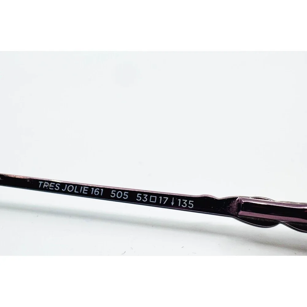 Tres Jolie 161 Eyeglasses Womens Purple Oval Metal Frames 53-17-135